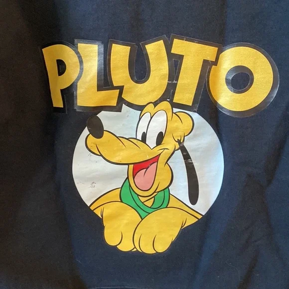 DISNEY | Pluto Black Hooded Zippered Cotton Sweatshirt unisex Small - Picture 4 of 8